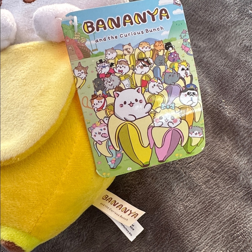 Bananya and the curious bunch calico bananya Cat Plush Toy New - Picture 2 of 8